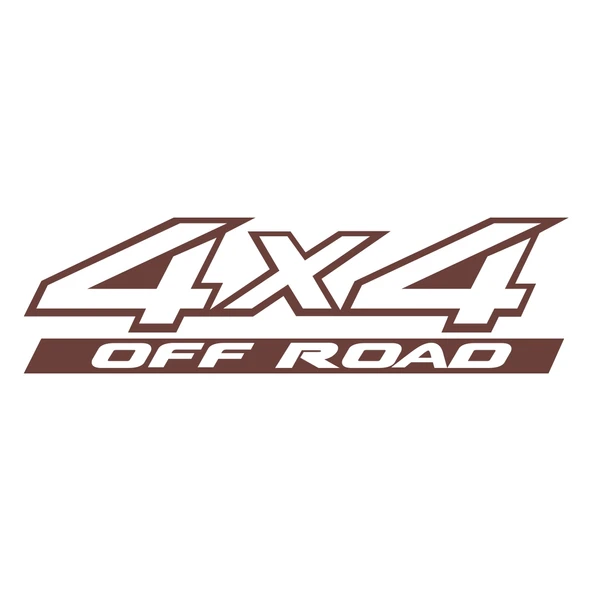 4x4 Ofroad Sticker 17x17 Cm Kahverengi ürün görseli 1