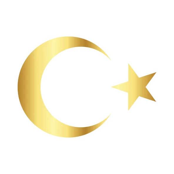 Ay Yıldız Sticker 17x17 Cm Gold ürün görseli 1