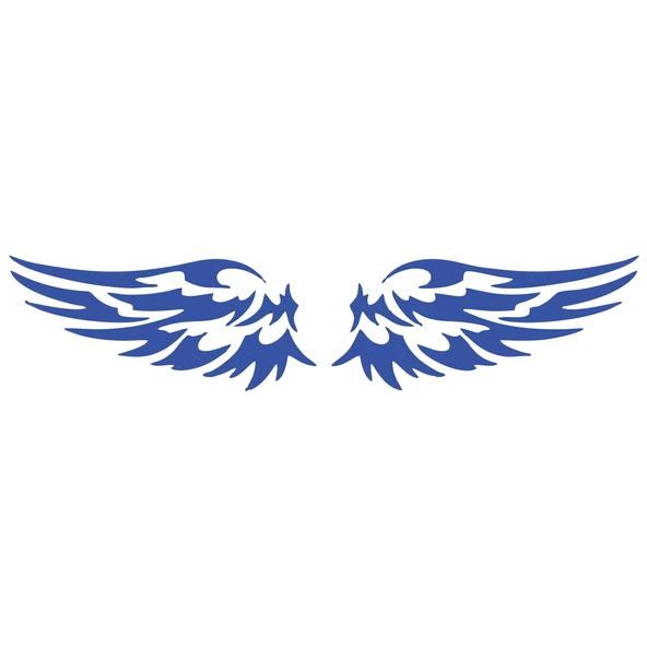 Çift Kanat Oto Logo Sticker  17x17 Cm Mavi ürün görseli 1