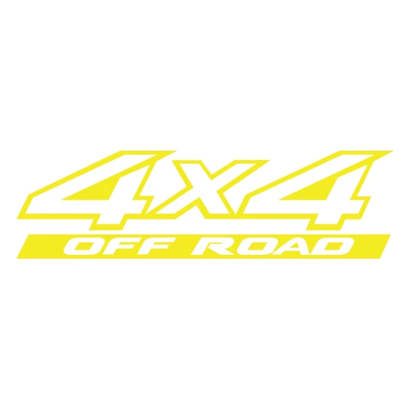 4x4 Ofroad Sticker 17x17 Cm Sarı ürün görseli 1