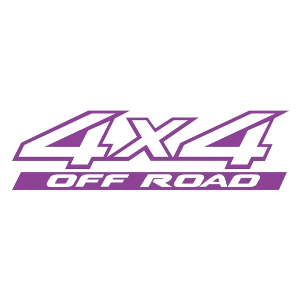 4x4 Ofroad Sticker 17x17 Cm Mor ürün görseli 1