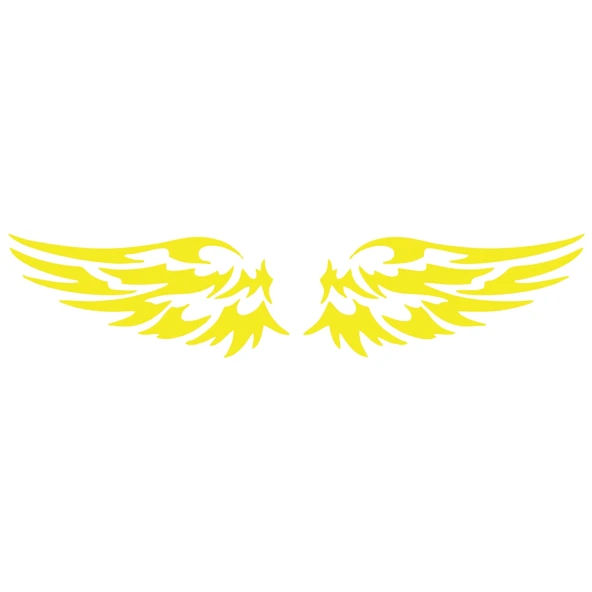 Çift Kanat Oto Logo Sticker  17x17 Cm Sarı ürün görseli 1