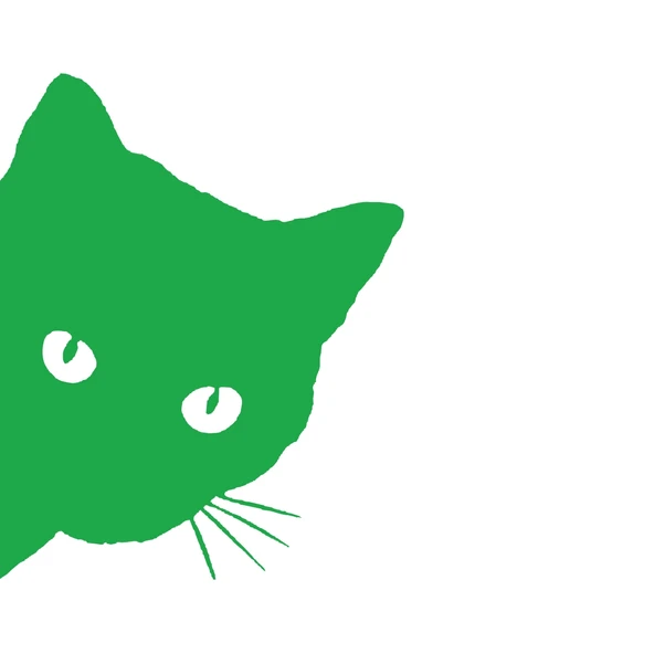 Kedi Sticker 17x17 Cm Yeşil ürün görseli 1