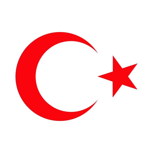 Ay Yıldız Sticker 17x17 Cm Kırmızı ürün görseli 1