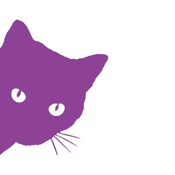 Kedi Sticker 17x17 Cm Mor ürün görseli 1