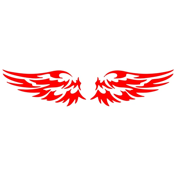 Çift Kanat Oto Logo Sticker  17x17 Cm Kırmızı ürün görseli 1