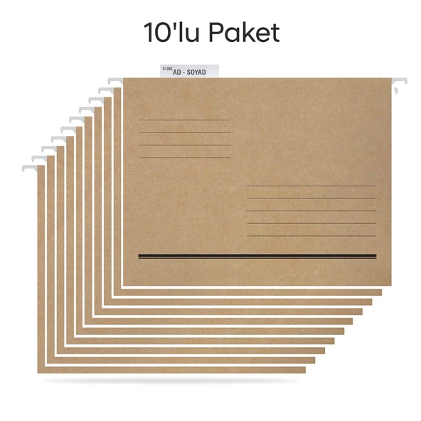 Tuna Askılı Dosya Metal Çubuklu Telli Tek Sayfa ASD2001 10 LU PAKET ürün görseli 1