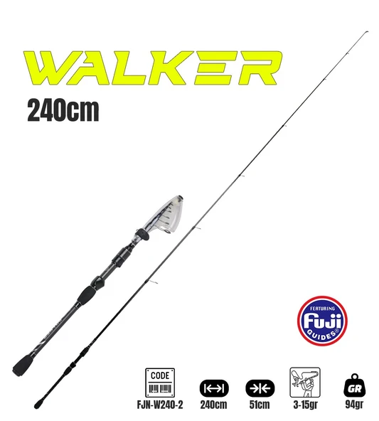 Fujin Walker 240cm 3-15gr Teleskopik Spin Kamışı ürün görseli 1