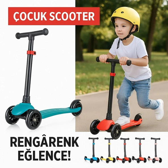 Scooter 3 Tekerlekli Kaykay - 2-7 yaş Dengeli ve Güvenli Sürüş ürün görseli 1