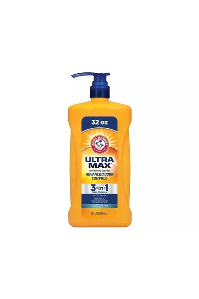 Arm&hammer Ultra Max Cool Water 3in1 Duş Jeli,şampuan,saç Kremi 32 Oz 946ml ürün görseli 1