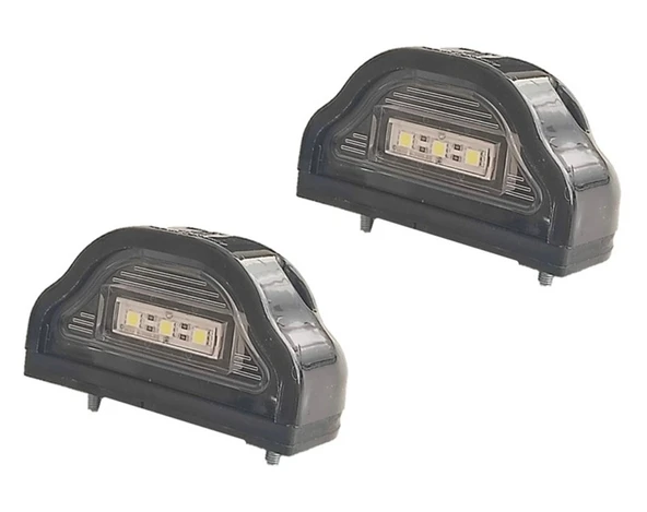 2 Adet Tır Kamyon Dorse Plaka Lambası Kobra Black 12-24 Volt ürün görseli 1