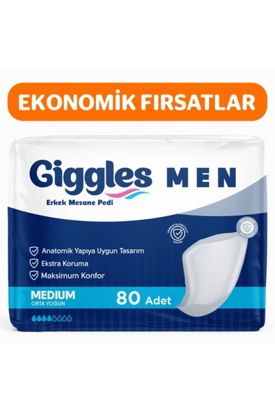 GİGGLES ERKEK (MEN) MESANA PEDİ (BLADDER PED )80 ADET ürün görseli 1