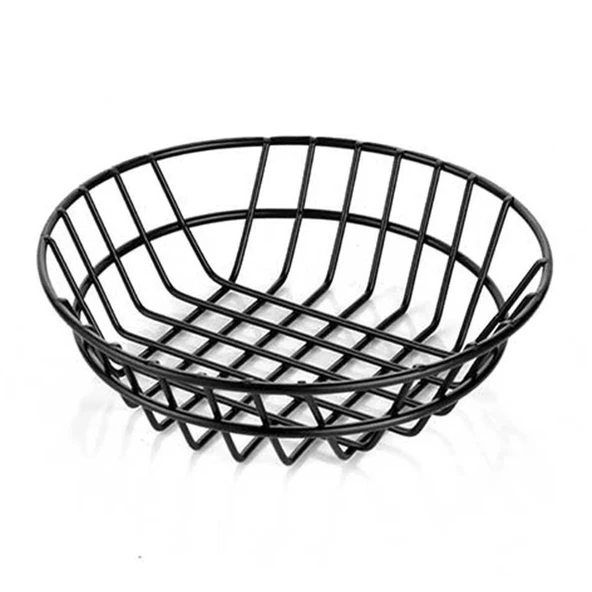 Altınbaşak Metal Örgülü Yuvarlak Ekmek Meyve Sepeti 20cm A01401 ürün görseli 1