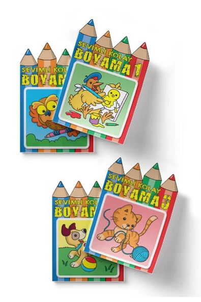 Sevimli Kolay Boyama Seti 4 Kitap - Parıltı Yayınları ürün görseli 1