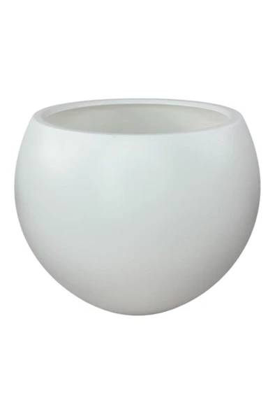 Nettenevime Küre Yuvarlak Top Vazo Dekoratif Saksı BEYAZ 38*30cm ürün görseli 1