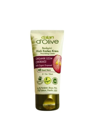 Dalan D'olive Üzüm Çekirdeği Özlü Besleyici Hızlı Emilen Tüp Krem 250 Ml ürün görseli 1