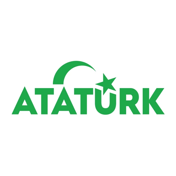Atatürk yazısı ve Ayyıldız Sticker17x17 Cm Yeşil ürün görseli 1
