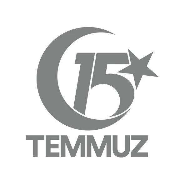 15 Temmuz  Sticker 17x17 Cm Gri ürün görseli 1