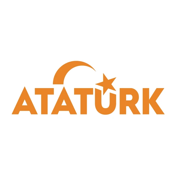 Atatürk yazısı ve Ayyıldız Sticker17x17 Cm Turuncu ürün görseli 1