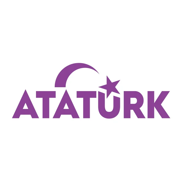 Atatürk yazısı ve Ayyıldız Sticker17x17 Cm Mor ürün görseli 1