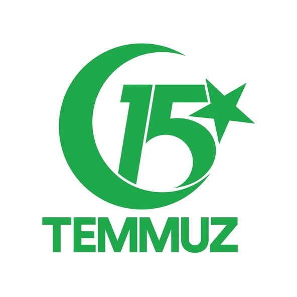 15 Temmuz  Sticker 17x17 Cm Yeşil ürün görseli 1