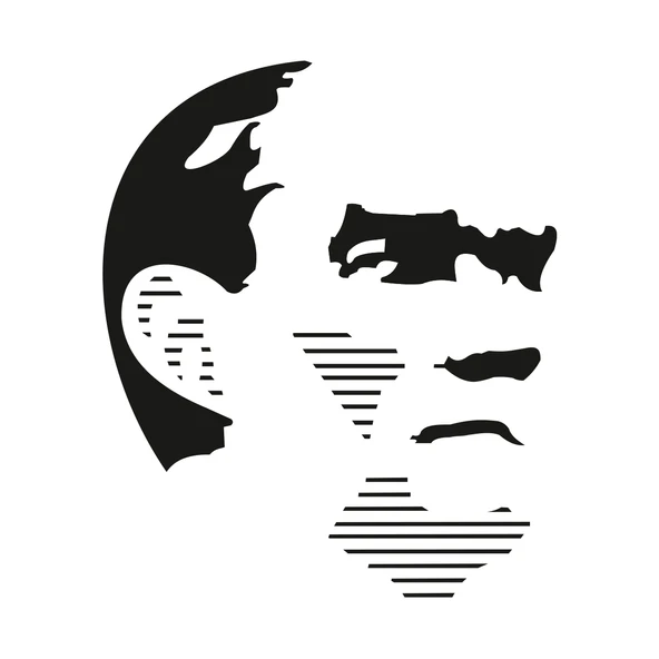 Atatürk Silüet Sticker17x17 Cm Siyah ürün görseli 1