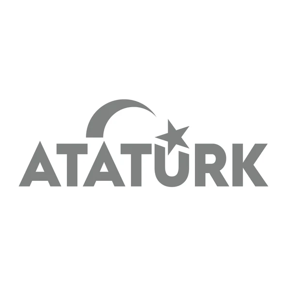 Atatürk yazısı ve Ayyıldız Sticker17x17 Cm Gri ürün görseli 1
