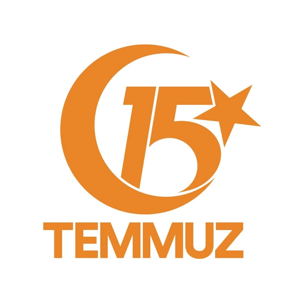 15 Temmuz  Sticker 17x17 Cm Turuncu ürün görseli 1