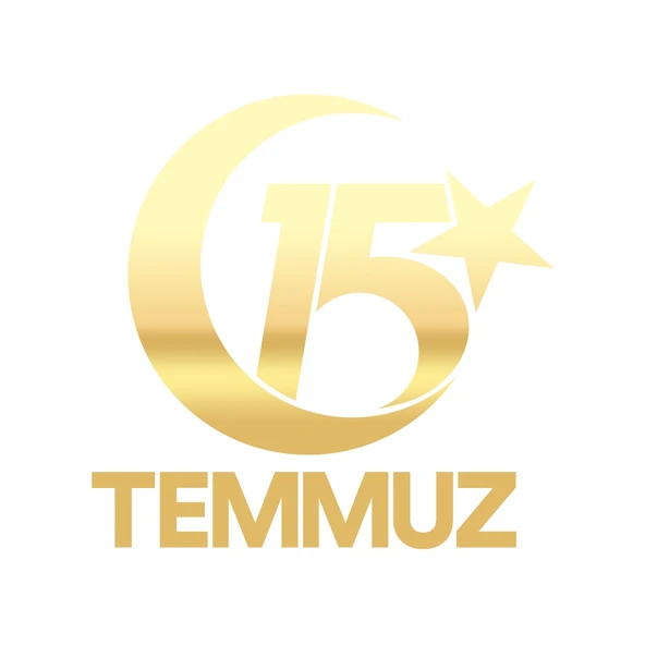 15 Temmuz  Sticker 17x17 Cm Gold ürün görseli 1