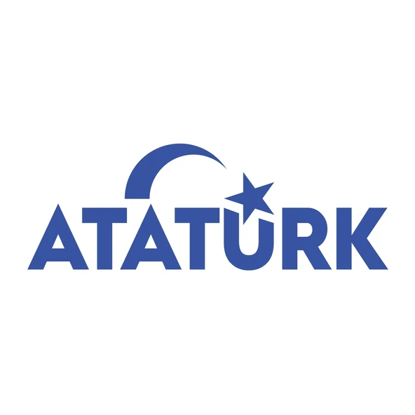 Atatürk yazısı ve Ayyıldız Sticker17x17 Cm Mavi ürün görseli 1