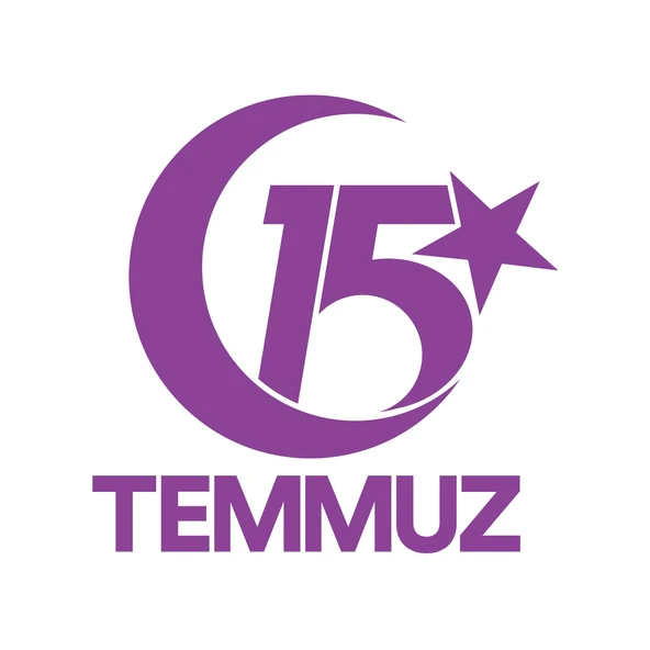 15 Temmuz  Sticker 17x17 Cm Mor ürün görseli 1