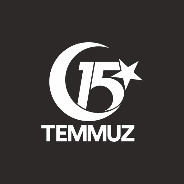 15 Temmuz  Sticker 17x17 Cm Beyaz ürün görseli 1