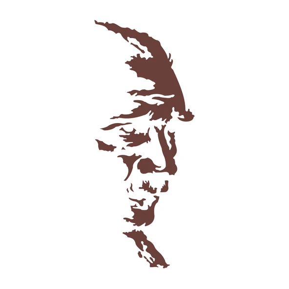 Atatürk Silüet Sticker17x17 Cm Kahverengi ürün görseli 1