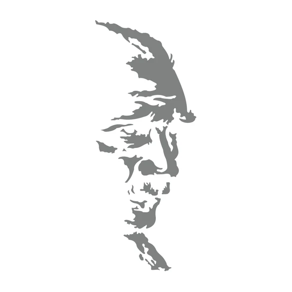 Atatürk Silüet Sticker17x17 Cm Gri ürün görseli 1