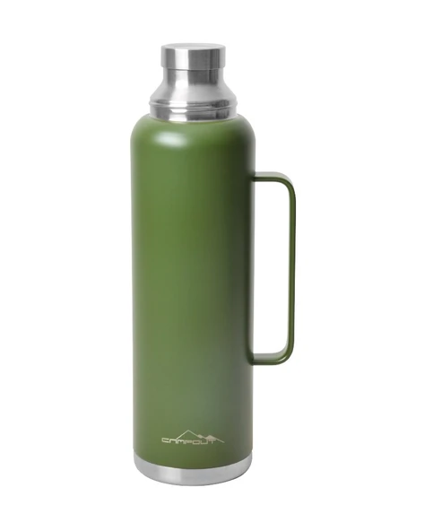 Nurgaz Campout Çift Katmanlı Termos 1500 ML Yeşil - Resim 3