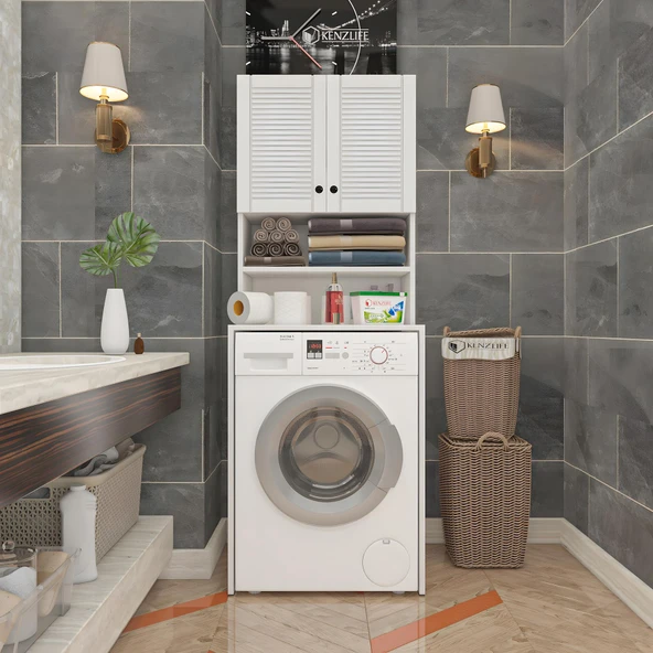 Kenzlife membran çamaşır makinesi dolabı hayzum byzbyz panjur 180*66*55 mebran kapak suntalam gövde ürün görseli 1