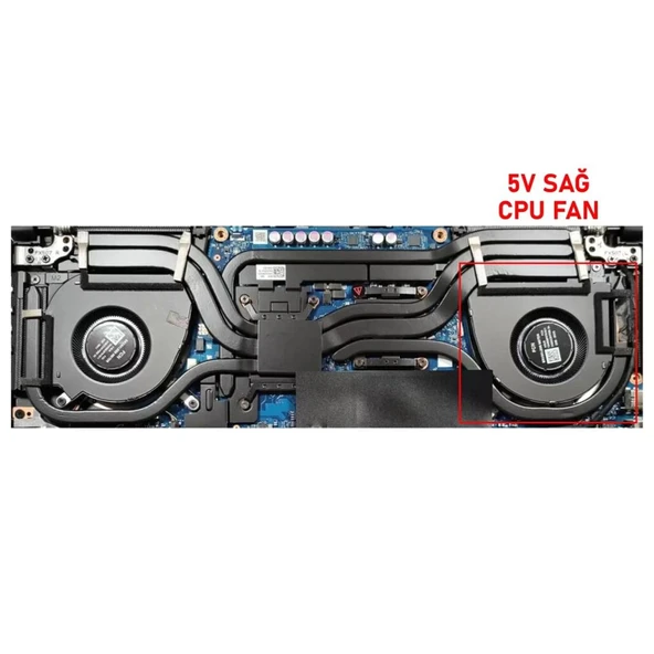 Asus TUF Dash F15 FX517ZM-HN118A21 uyumlu Notebook Cpu Fanı / Ver.1 L - 5V ürün görseli 1