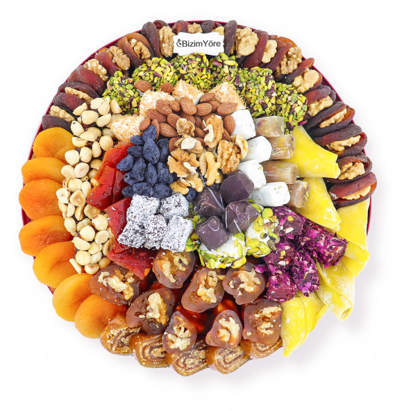 ''Damak Çatlatan'' Hediyelik Kayısı Kuru Meyve Lokum Sepeti 2,4 Kg No 4 ürün görseli 1