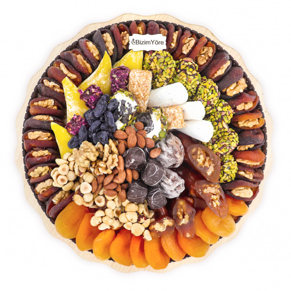 ''Kutlayan'' Hediyelik Kuru Meyve Kayısı Çikolata Tepsisi 2,1 kg No 8 ürün görseli 1