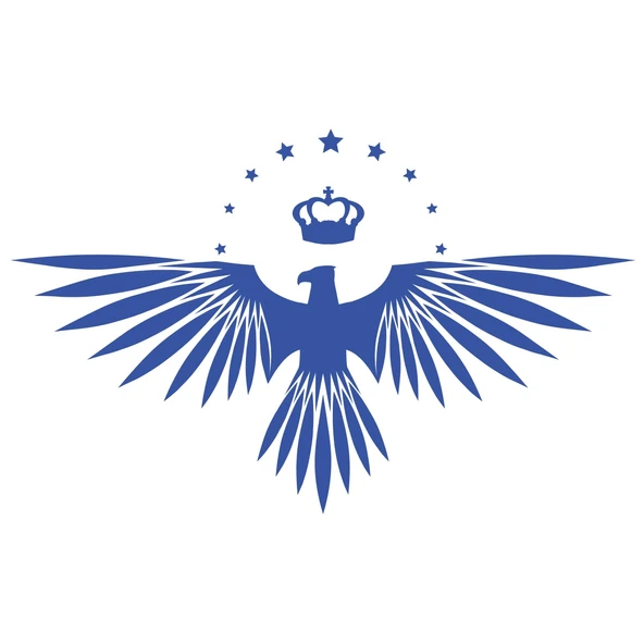 Yıldızlı Kartal  Oto Sticker17x17 Cm Mavi ürün görseli 1