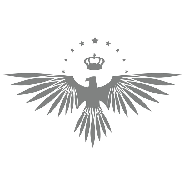 Yıldızlı Kartal  Oto Sticker17x17 Cm Gri ürün görseli 1