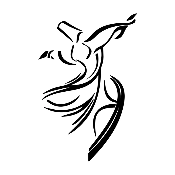 Mevlana Silüet Sticker17x17 Cm Siyah ürün görseli 1
