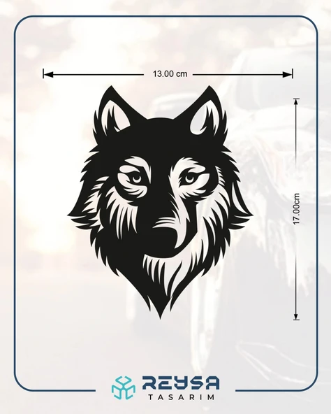 Kurt Sticker17x17 Cm Siyah - Resim 2