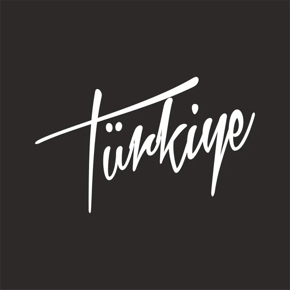 Türkiye Yazılı Sticker17x17 Cm Beyaz ürün görseli 1