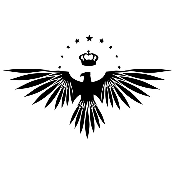 Yıldızlı Kartal Oto Sticker17x17 Cm Siyah ürün görseli 1