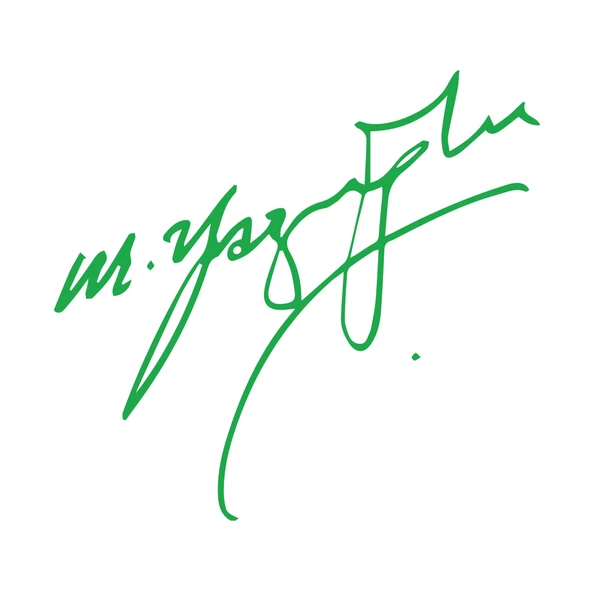 Muhsin Yazıcıoğlu İmza Sticker17x17 Cm Yeşil ürün görseli 1
