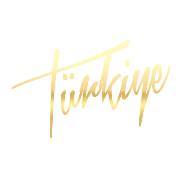 Türkiye Yazılı Sticker17x17 Cm Gold ürün görseli 1