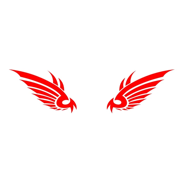 Kartal Kanatı Oto Sticker17x17 Cm Kırmızı ürün görseli 1