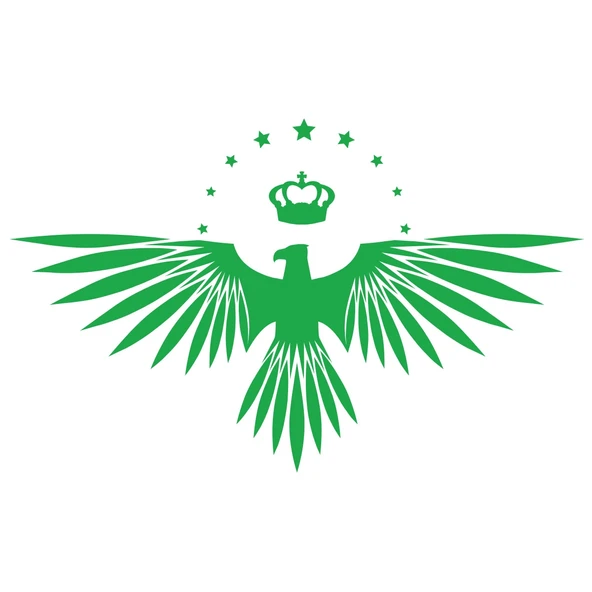 Yıldızlı Kartal  Oto Sticker17x17 Cm Yeşil ürün görseli 1
