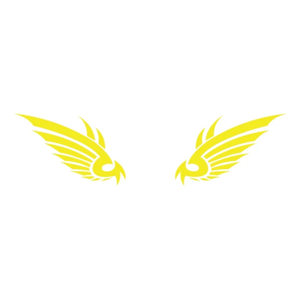 Kartal Kanatı Oto Sticker17x17 Cm Sarı ürün görseli 1